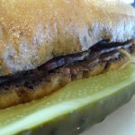 pastrami french dip sandwich