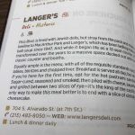 Langer's Deli listing in Michelin guide