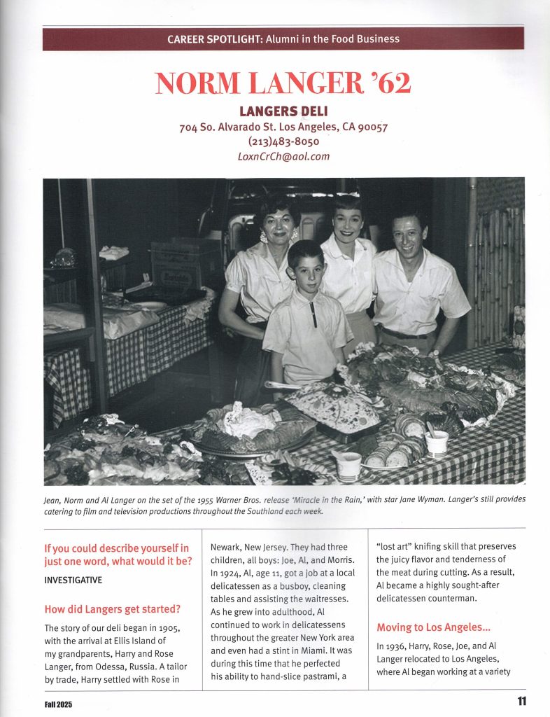 Norm Langer Profiled in Hamilton High School Alumni Magazine